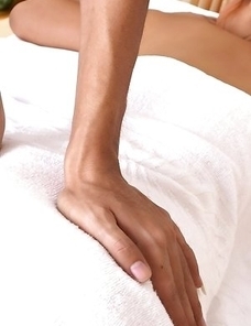 Busty Asian girl Oil Marin suck dildo and masturbate