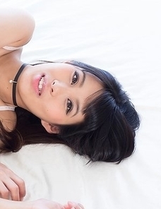 Kotomi Shinosaki gives a great assjob before getting her feet covered in cum