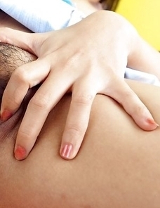 Adorable babe Nuri Mitta spreading her hairy cunt