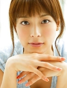 Saki Aibu in blue dress is so sexy doing soap bubbles