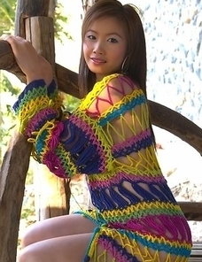 Check out gorgeous Ferrari Fai as she poses in her knitted dress.