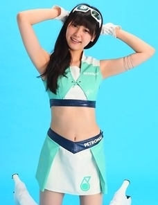 Tsukasa Arai is sexy steward in short skirt and long boots
