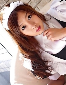 Miyu Hoshino shows nasty behind under very short uniform