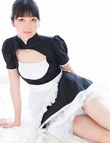 Long-legged maid Anna Matsuda showing her perfect legs in multiple positions