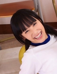 Yuri Hamada in sports equipment plays with balloons a lot