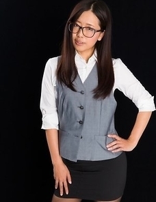 Nerdy teen Miyuki Fukatsu giving this dude a great pantyhose footjob in HQ