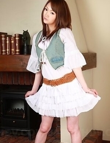 The young Rina Serizawa do a strip tease just for you