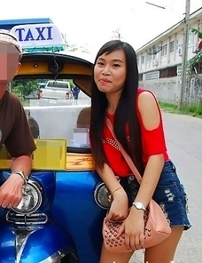 Tiny tit Thai babe Bew ravaged by white cock as big as her forearm