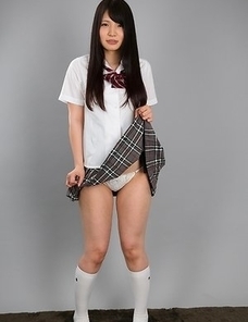 Cheerful schoolgirl Sana Iori using her perfect feet to get him off real quick