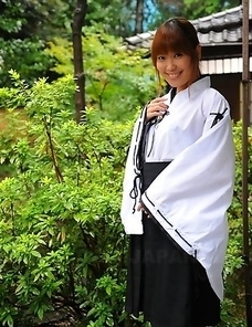 Cute Yuuno Hoshi poses for camera