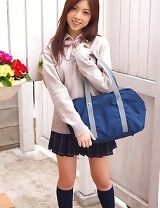 Azusa Togashi is hot sweetie with pretty face and teen body