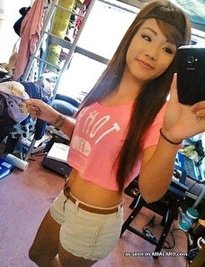 Gorgeous Asian honeys in non-nude selfpics
