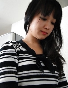 Hot Asian Risa Kurokawa takes panties off