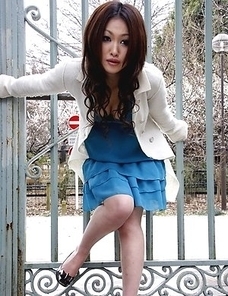 Hot Yu Yamashita poses outdoor