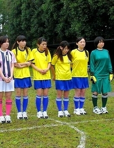 Horny babes playing sexy soccer